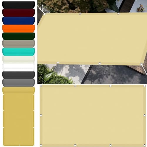 Sonnensegel inkl Befestigungsseile 2.8 x 3.8 m Sonnenschutz Windschutz Schattiernetz Schattierungsnetz 98% Uv-Schut Wetterschutz mit Seil für Garten Terrasse Outdoor Camping, Sandgelb Sonnensegel inkl Befestigungsseile 2.8 x 3.8 m Sonnenschutz Windschutz Schattiernetz Schattierungsnetz 98% Uv-Schut Wetterschutz mit Seil für Garten Terrasse Outdoor Camping, Sandgelb von CHENMIAO