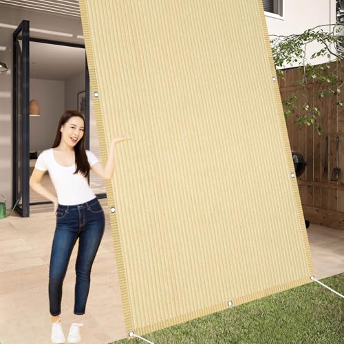 Sonnensegel mit Ösen 145 x 220 cm Sonnenschutz 95% Uv-Schutz Atmungsaktiv, Sonnenschutznetz 90% Shading Rate inkl Seile & Kabelbinder Schattenspender Garten Terrasse, Creme Farben Sonnensegel mit Ösen 145 x 220 cm Sonnenschutz 95% Uv-Schutz Atmungsaktiv, Sonnenschutznetz 90% Shading Rate inkl Seile & Kabelbinder Schattenspender Garten Terrasse, Creme Farben von CHENMIAO