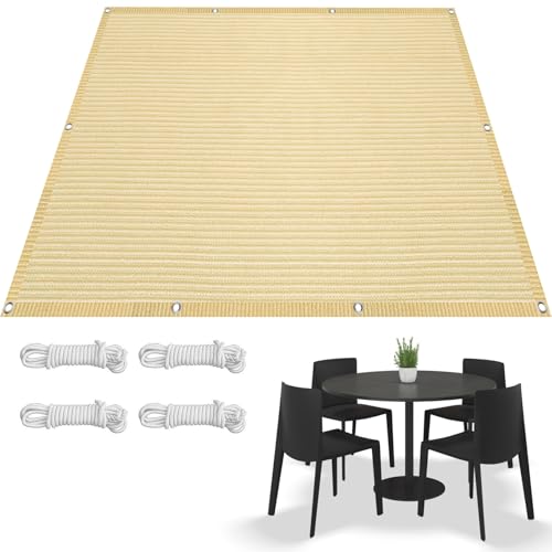 Sonnensegel mit Ösen 200 x 280 cm Sonnenschutz aus Hdpe-Gewebe Ohne Bohren, Garten Segel Schattiernetz 90% Shading Rate inkl Seile & Kabelbinder für Terrasse Garten Balkon, Creme Farben Sonnensegel mit Ösen 200 x 280 cm Sonnenschutz aus Hdpe-Gewebe Ohne Bohren, Garten Segel Schattiernetz 90% Shading Rate inkl Seile & Kabelbinder für Terrasse Garten Balkon, Creme Farben von CHENMIAO