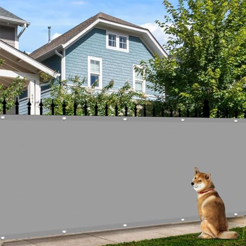 Sonnensegel mit Ösen 65 x 225 cm Wetterschutz Sonnenschutz Schattenspender Garten Balkon Premium PES Polyester Imprägniert für Garten Terrasse Outdoor Camping, Hellgrau von CHENMIAO