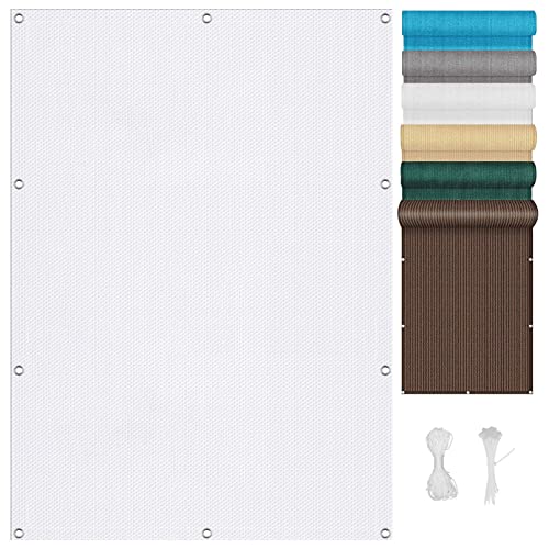 Sun Sonnensegel Atmungsaktive Rechteckig 1.6 x 3.6 m UV Schutz Atmungsaktiv Segel Baldachin mit ÖSen und Kostenlosem Seil für Balkon Terrasse Garten Outdoor, Weiß von CHENMIAO