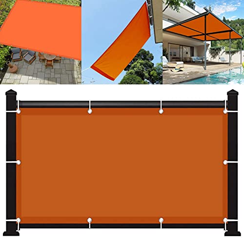 Sun Sonnensegel Wasserdicht 1.5 x 2.4 m 98% UV-Schutz Sonnensegel Schattentuch Vielen Größen mit Spannseilen für Patio Hinterhof Rasengarten, Orange von CHENMIAO