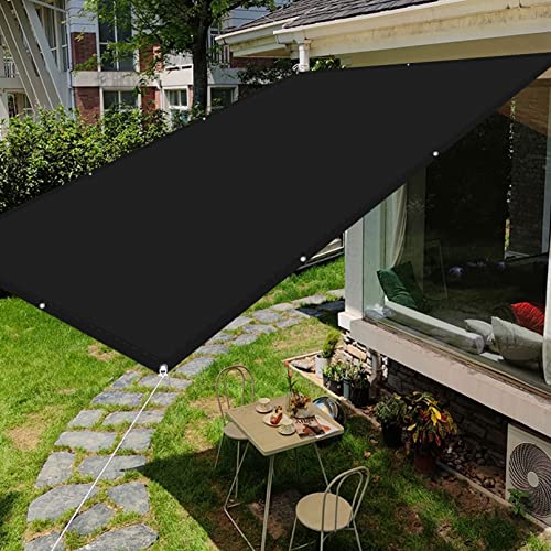 SunSail Wasserdicht Rechteckig 1 x 2.4 m UV-Schutz Windschutz Blickdicht Schattennetz Reißfest Wetterfest für Patio Hinterhof Rasengarten, Schwarz von CHENMIAO