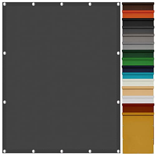 SunSail Wasserdicht Rechteckig 1.4 x 1.6 m UV-beständig Terrassendach Sichtschutz Vielen Größen mit Spannseilen für Patio Hinterhof Rasengarten, Dunkelgrau von CHENMIAO