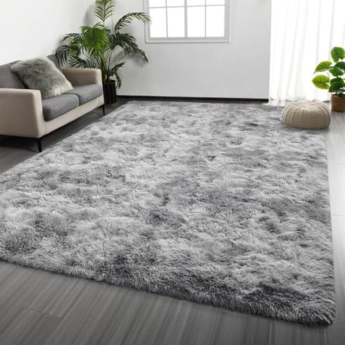Teppich Wohnzimmer 140 x 140 cm Anti-Rutsch Extra Große Flauschige Moderne Hochflor Teppich Anti-Rutsch-Rückseite für Kinderzimmer Wohnzimmer, Hellgrau Teppich Wohnzimmer 140 x 140 cm Anti-Rutsch Extra Große Flauschige Moderne Hochflor Teppich Anti-Rutsch-Rückseite für Kinderzimmer Wohnzimmer, Hellgrau von CHENMIAO
