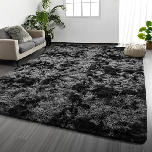 Teppich Wohnzimmer 260 x 290 cm Anti-Rutsch Extra Große Flauschige Moderne Hochflor Teppich Anti-Rutsch-Rückseite für Kinderzimmer Wohnzimmer, Dunkelgrau Teppich Wohnzimmer 260 x 290 cm Anti-Rutsch Extra Große Flauschige Moderne Hochflor Teppich Anti-Rutsch-Rückseite für Kinderzimmer Wohnzimmer, Dunkelgrau von CHENMIAO