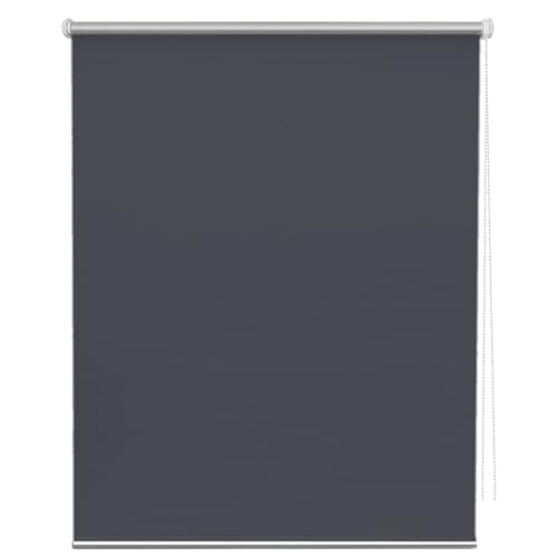 Verdunkelungsrollo Klemmfix Ohne Bohren 35 x 90 cm Blickdicht Sichtschutz Rollade Rollo Jalousie Einfache Installation für Fenster & Tür, Dunkelgrau von CHENMIAO