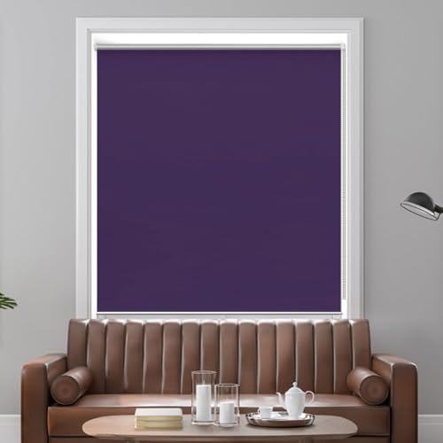 Verdunkelungsrollo Klemmfix Ohne Bohren 40 x 80 cm Blickdicht Sichtschutz Jalousie Rollos für Fenster und Tür inkl Montagematerial für Schlafzimmer, Lila von CHENMIAO