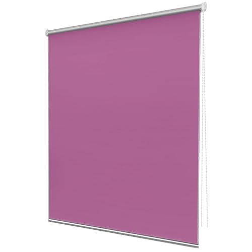 Verdunkelungsrollo Ohne Bohren 70 x 190 cm Hitzeschutz und Sichtschutz Jalousie Rollos für Fenster und Tür inkl Montagematerial für Fenster und Türen, Rosa von CHENMIAO