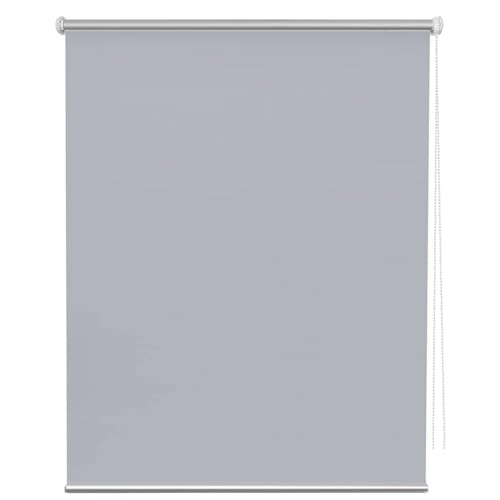 Verdunkelungsrollo Ohne Bohren 80 x 80 cm Blickdicht Hitzeschutz Verdunkelungsrollo Thermorollo Einfache Installation für Fenster und Türen, Hellgrau von CHENMIAO