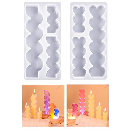 CHENANN 2 Stück 3-in-1-Kerzenform Lang Kerzenformen zum Gießen Spiral Kerzen Formen Silikon Kerzenform Kerzenformen zum Gießen Leicht für Herstellung Kerzen Aromasteinen Duftkerze Handwerk (A) CHENANN 2 Stück 3-in-1-Kerzenform Lang Kerzenformen zum Gießen Spiral Kerzen Formen Silikon Kerzenform Kerzenformen zum Gießen Leicht für Herstellung Kerzen Aromasteinen Duftkerze Handwerk (A) von CHENNAN