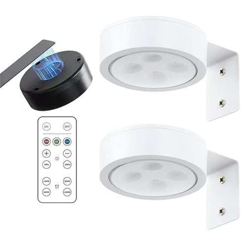 2 Stück Picture Lights for Wall, Magnetische Bilderleuchte Wandleuchte, LED Wandleuchte Innen mit Fernbedienung & 3 Farbtemperaturen, Bildbeleuchtung Wandlampen für Malerei (Weiß, Aufladbar) von CHENRI