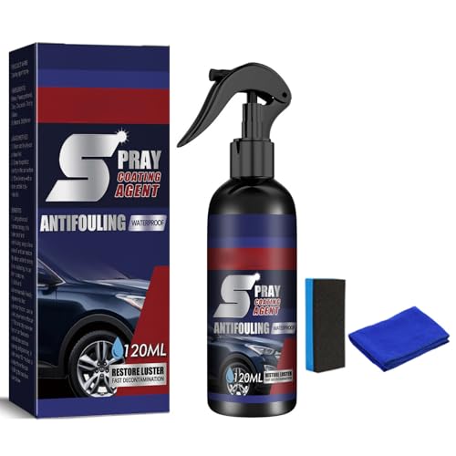 Zenora Coating Agent Spray, 3 in 1 Keramik Auto Beschichtung Spray, Multifunktionales Beschichtungs-Erneuerungsmittel mit Schwamm und Handtuch, Nano Beschichtung für Autos von CHENRI