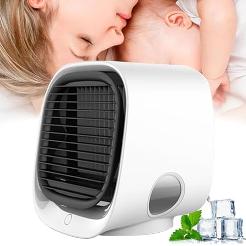 AiraBreeze Luftkühler Tragbarer Kühlventilator, Airabreeze tragbare Klimaanlage, 3 Gang Luftkühler mit Verdunstungskühlung, Mobiles Klimagerät Ventilator für Schlafzimmer, Büro (Weiß) von CHENRI