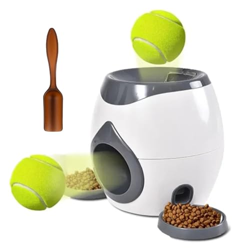 CHENRI Dog Pro Automatic Ball Launcher, Dogpro - Automatic Ball Launcher, Automatischer Ballwerfer, Hunde Ball Interaktive Ballwurfmaschine, Hundespielzeug Interactive für Innen und Außen (Grau) von CHENRI