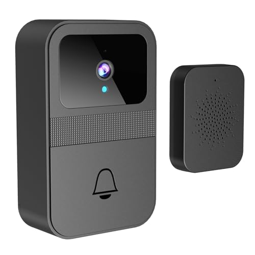 CHENRI Intelligente Video-Türklingel, Kabellose Video Türklingel mit Kamera, HD WiFi Kamera Türklingel mit Chime,Nachtsicht, 2-Wege-Audio, Sprachwechsler, Fernbedienung Videoanruf von CHENRI