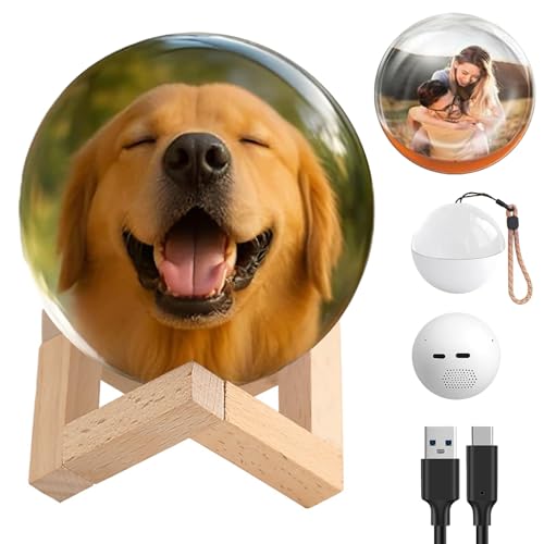 CHENRI Memory Orb Lamp, Memory Orb Ball 2.7 Inch Crystal Video Sphere Player, Memory Sphere Lampe, personalisiertes 3D-Video-Kristallkugel-Geschenk für Familie und Freunde von CHENRI