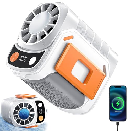 CHENRI Multi-Function Waist-Mount Portable Fan, Taillen Clip Ventilator mit Eiskühler, Taille Kühlventilator mit Taschenlampe und Powerbank, 5-stufiger Klimaanlagen-Kühlventilator für Outdoor (Weiß) CHENRI Multi-Function Waist-Mount Portable Fan, Taillen Clip Ventilator mit Eiskühler, Taille Kühlventilator mit Taschenlampe und Powerbank, 5-stufiger Klimaanlagen-Kühlventilator für Outdoor (Weiß) von CHENRI