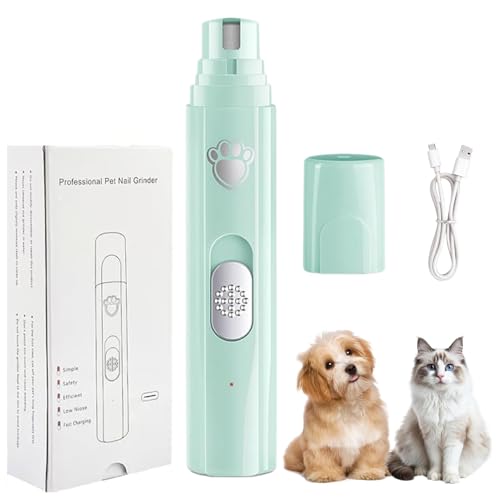 Concertchop Dog Nail Grinder, 2025 Verbesserte Krallenschleifer für Hunde, Leiser Schmerzfreies Elektrischer Wiederaufladbarer Haustiere Nagelschneider mit 2 Geschwindigkeitsstufen für Hunde (Grün) Concertchop Dog Nail Grinder, 2025 Verbesserte Krallenschleifer für Hunde, Leiser Schmerzfreies Elektrischer Wiederaufladbarer Haustiere Nagelschneider mit 2 Geschwindigkeitsstufen für Hunde (Grün) von CHENRI