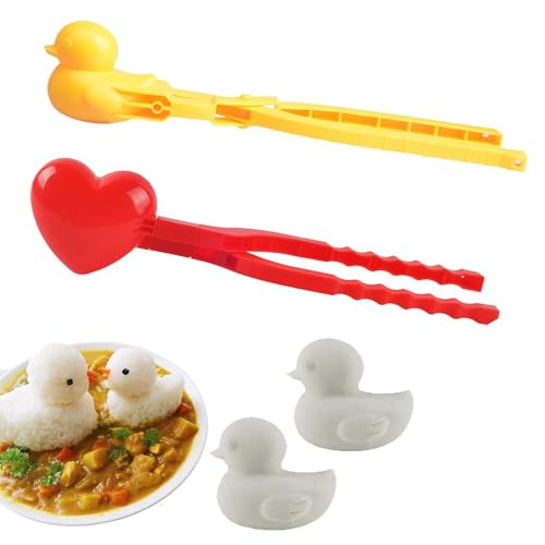 CHENRI Duck Rice Mold, Enten-Reisform, Tier Sushi Reisform, Liebe Reisform, Niedlich Reisballform DIY Reisballform Set für Home Party (A) von CHENRI