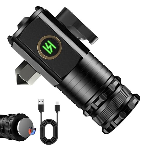 Magnolight,Magnolight Flashlight, Magnetische Mini Taschenlampe, wiederaufladbare Mini-Taschenlampe mit Magnet, LED Taschenlampe Extrem Hell, Wasserdichte Taschenlampe für Wandern Camping Outdoor (B) von CHENRI