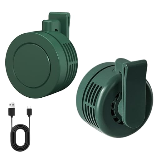 Portable Quiet Mini USB Fan, Kleiner Ventilator für Whirlwind mit Clip, Leise Clip Ventilator, Wiederaufladbare Persönlicher Kühlventilator ohne Flügel mit 3 Geschwindigkeiten für Outdoor (Grün) von CHENRI