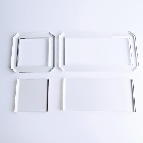 Rechteckige und quadratische Vorlagen zum Schneiden perfekter Quadrate und Konturen, Verwendung mit Rollschneider, 2 Stück Rechteckige und quadratische Vorlagen zum Schneiden perfekter Quadrate und Konturen, Verwendung mit Rollschneider, 2 Stück von CHENRUI