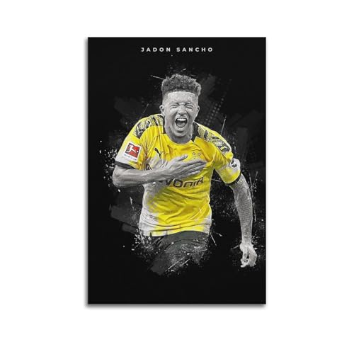CHENSUL Jadon Sancho Fußball-Stern-Poster, Wandkunst, Schlafzimmer, Heimdekoration, hängendes Bild, Leinwandbild, 30 x 45 cm CHENSUL Jadon Sancho Fußball-Stern-Poster, Wandkunst, Schlafzimmer, Heimdekoration, hängendes Bild, Leinwandbild, 30 x 45 cm von CHENSUL