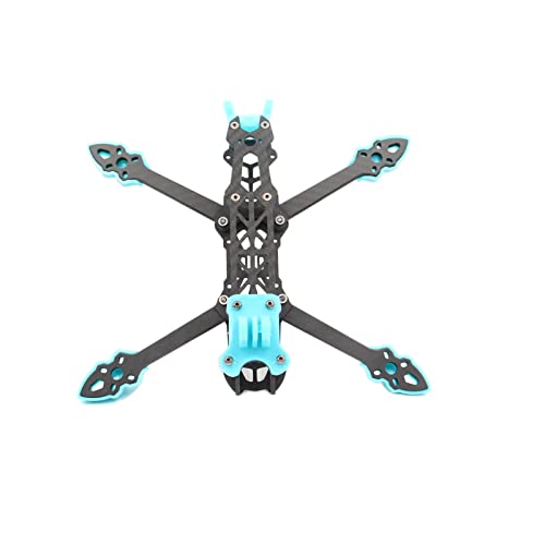 LANNRC Mark4 12,7 cm FPV Kohlefaserrahmen, 225 mm Radstand, 5 mm Arm-Stil, langer Reichweitenrahmen für Fernbedienung, Quadcopter, Renndrohne von CHENTON