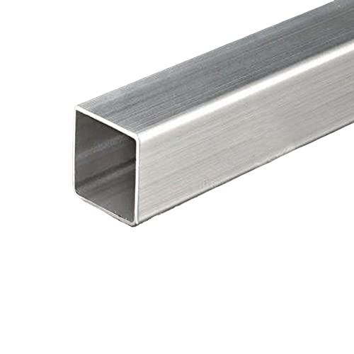 2 Stück 201 Edelstahl Vierkantrohre 8 mm x 8 mm, 1 mm Wandstärke, 0,5 m lang, für Industrie DIY Experimente Wartung von CHENWN