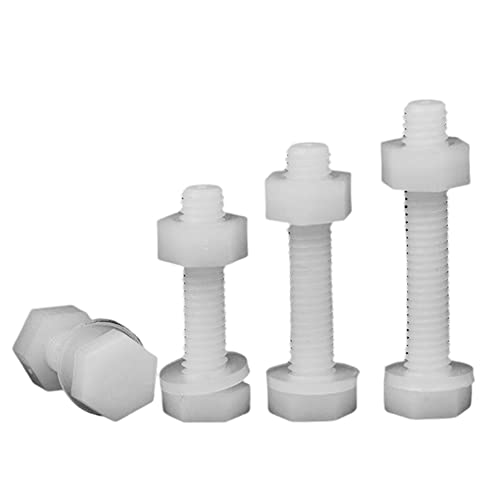 20-teiliges Nylon-Sechskantschrauben und Muttern, flach, Unterlegscheiben-Set, M6 x 25 mm, für DIY-Form-Drohnen, Teleskopbefestigungen, mechanisches elektronisches Zubeh?r. von CHENWN