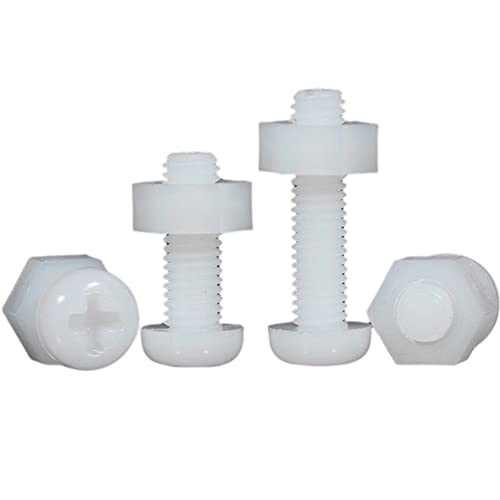 50 Stück Nylon Rundkopf Kreuzschlitz Schraube und Mutter Set M4 x 10 mm, für DIY Form Drohnen Teleskopbefestigungen Mechanisches Elektronisches Zubeh?r. 50 Stück Nylon Rundkopf Kreuzschlitz Schraube und Mutter Set M4 x 10 mm, für DIY Form Drohnen Teleskopbefestigungen Mechanisches Elektronisches Zubeh?r. von CHENWN