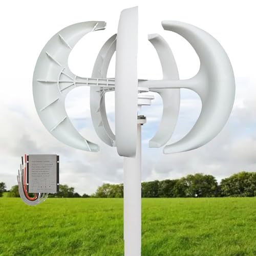 16000-W-Windturbinengenerator, 5-Blatt 12V 24V 48V Vertikalachsen-Windturbinengenerator-Kit für den Einsatz mit Heimhybriden und Straßenlaternen, Windturbinen-Kit für Hybrid-Wind-Solarsysteme(White,12 16000-W-Windturbinengenerator, 5-Blatt 12V 24V 48V Vertikalachsen-Windturbinengenerator-Kit für den Einsatz mit Heimhybriden und Straßenlaternen, Windturbinen-Kit für Hybrid-Wind-Solarsysteme(White,12 von CHENWY
