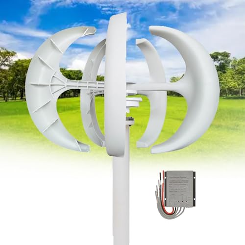 16000W Windturbinengenerator, Windkraftsystem mit horizontaler Achse, 12V/24V/48V Ausgang, kleine Windturbine, niedrige Startwindgeschwindigkeit, geeignet für netzunabhängige(White,48V) von CHENWY