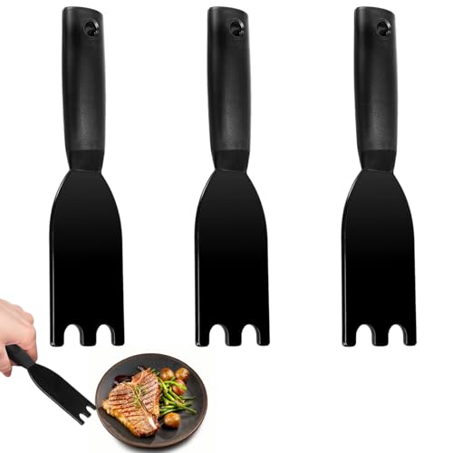 3 Stück Grillschaber für George Foreman, hitzebeständiger Nylon-Grillspatel, Ofenschaber, kratzfest, Grillschaber, bequemer Griff für die meisten gerillten Innengrills von CHENYUOUYANG