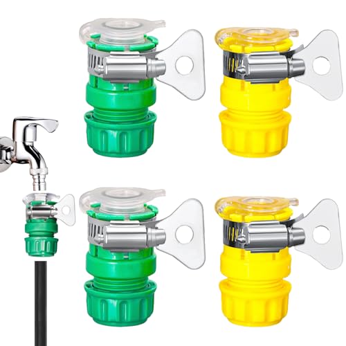 Universal-Schlauchverbinder für Küchenarmaturen, geeignet für (15–21 mm) Wasserhähne, Küchenarmatur, Schlauchverbinder, Wasserhahnadapter, Schlauchverbinder für Garten, Küche, 4 Stück von CHENYUOUYANG