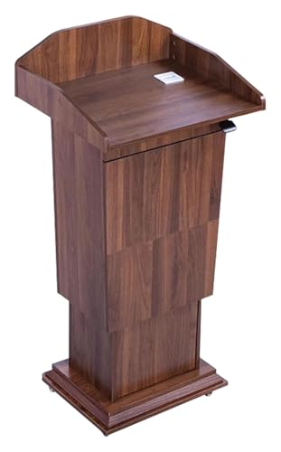 CHENYUOZ Rednerpult, Podium, Stehpult Rednerpult, Empfangstresen for Hochzeitsfeiern im Klassenzimmer, Mobile Rednerpulte for Lehrerpräsentationen in der Kirche(Brownm) von CHENYUOZ