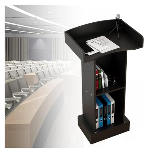 CHENYUOZ Rednerpult, Podium, Stehpult Rednerpult, Rednerpult Podium Empfang Begrüßung Reden, Mehrzweck Kirchen Präsentation Stand Schreibtisch(Black) von CHENYUOZ
