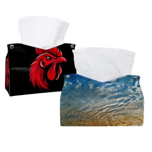 2 Stück Blue Sky Sand Taschentuchbox-Abdeckung, moderner Halter – dekorativer Halter/Organizer für Badezimmer, Schminktisch, Nachttisch, Schreibtisch und Auto 2 Stück Blue Sky Sand Taschentuchbox-Abdeckung, moderner Halter – dekorativer Halter/Organizer für Badezimmer, Schminktisch, Nachttisch, Schreibtisch und Auto von CHENZZZZ