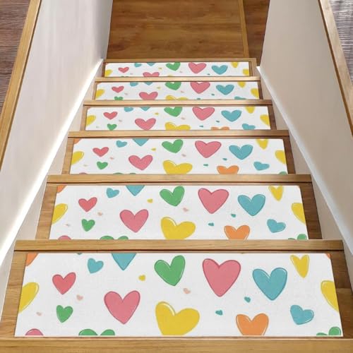 CHENZZZZ 15 x rutschfeste Teppich-Stufenmatten für Holzstufen, 20,3 x 76,2 cm, Treppenläufer, Matten für den Innenbereich, schmutzabweisend, Treppenstufen für Kinder, ältere Menschen, Hunde von CHENZZZZ