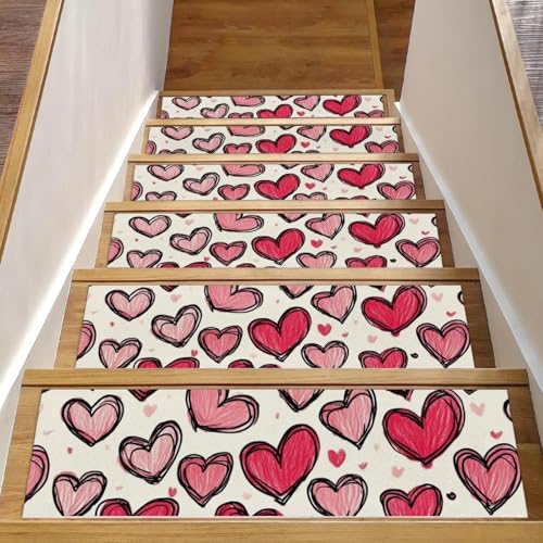 CHENZZZZ 15 x rutschfeste Teppich-Stufenmatten für Holzstufen, 20,3 x 76,2 cm, Treppenläufer, Matten für den Innenbereich, schmutzabweisend, Treppenstufen für Kinder, ältere Menschen, Hunde von CHENZZZZ