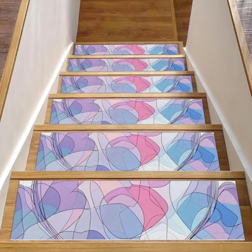 CHENZZZZ 15 x rutschfeste Teppich-Stufenmatten für Holzstufen, 20,3 x 76,2 cm, Treppenläufer, Matten für den Innenbereich, schmutzabweisend, Treppenstufen für Kinder, ältere Menschen, Hunde von CHENZZZZ