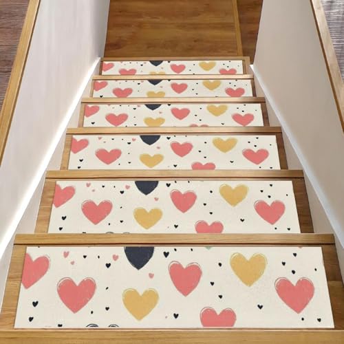 CHENZZZZ 15 x rutschfeste Teppich-Stufenmatten für Holzstufen, 20,3 x 76,2 cm, Treppenläufer, Matten für den Innenbereich, schmutzabweisend, Treppenstufen für Kinder, ältere Menschen, Hunde von CHENZZZZ