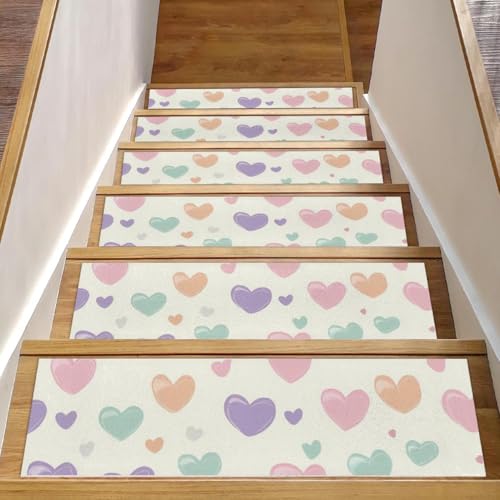 CHENZZZZ 15 x rutschfeste Teppich-Stufenmatten für Holzstufen, 20,3 x 76,2 cm, Treppenläufer, Matten für den Innenbereich, schmutzabweisend, Treppenstufen für Kinder, ältere Menschen, Hunde von CHENZZZZ