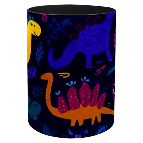 CHENZZZZ Buntes handgezeichnetes Dinosaurier-Muster (10) Stifthalter, Stiftekorb, Schreibutensilien-Aufbewahrungs-Organizer für Küche, Spind, Zuhause oder Büro von CHENZZZZ