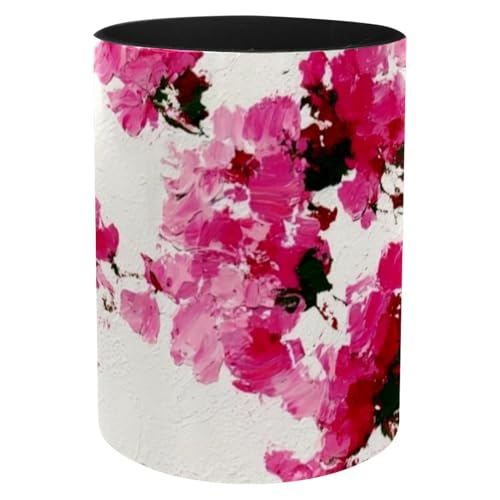 CHENZZZZ Stiftehalter, Stiftekorb, Schreibutensilien, Organizer für Küche, Spind, Zuhause oder Büro, Rosa Blumen auf weißem Hintergrund, 3 Stück CHENZZZZ Stiftehalter, Stiftekorb, Schreibutensilien, Organizer für Küche, Spind, Zuhause oder Büro, Rosa Blumen auf weißem Hintergrund, 3 Stück von CHENZZZZ