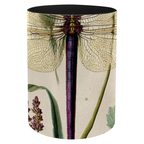 CHENZZZZ Stifthalter für den Schreibtisch, Libelle, antikes botanisches Wildf (5) Stiftehalter für Schreibtisch, Büro, Stift-Organizer von CHENZZZZ