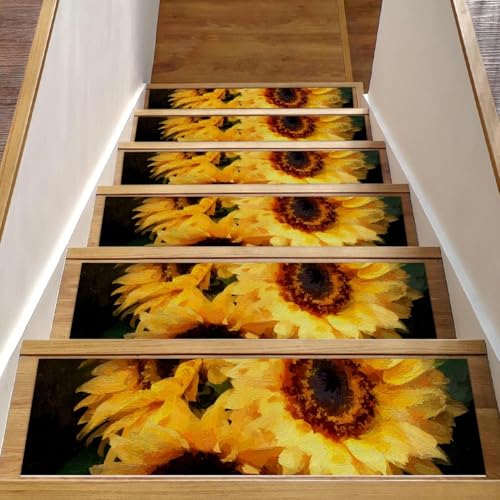 CHENZZZZ Teppich-Stufenmatten für Holzstufen im Innenbereich, rutschfest, für Haustiere, Kinder und ältere Menschen, 15 Stück von CHENZZZZ