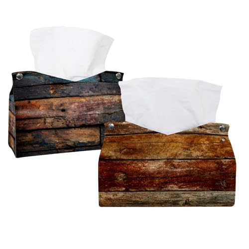 Grungy Taschentuchbox-Abdeckungen, aus Hartholz, 3 Stück, moderner Halter – dekorativer Halter/Organizer für Badezimmer, Schminktisch, Nachttisch, Schreibtisch und Auto, 2 Stück Grungy Taschentuchbox-Abdeckungen, aus Hartholz, 3 Stück, moderner Halter – dekorativer Halter/Organizer für Badezimmer, Schminktisch, Nachttisch, Schreibtisch und Auto, 2 Stück von CHENZZZZ