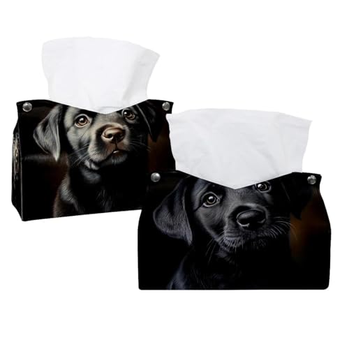Papiertaschentuchbox mit Labrador-Motiv, 2 Stück Papiertaschentuchbox mit Labrador-Motiv, 2 Stück von CHENZZZZ